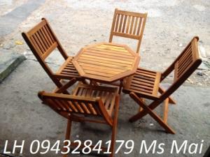 Bán bộ bàn ghê gỗ xếp loại thấp dùng cho quán cafe cóc