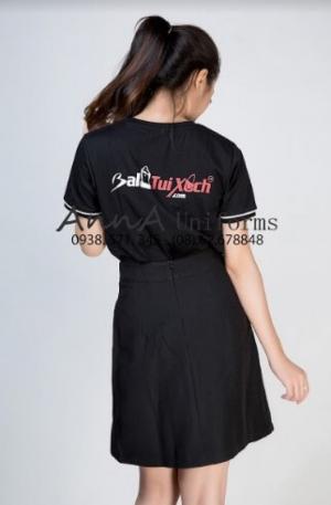 Mẫy áo thun đồng phục cao cấp nhẫn hiệu Ba Lô Túi Xách được thiết kế thời trang hàng đầu bởi AnnA Uniforms.
