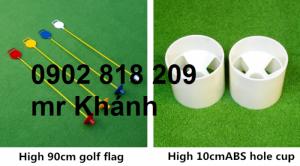 cờ golf nhựa, cờ golf mặt cười, lỗ golf nhựa