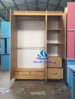 Tủ gỗ đựng quần áo chất liệu mdf giá xưởng hcm