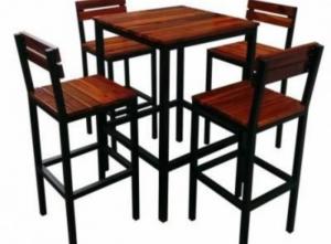 Bàn Ghế Chân Sắt Mặt Gỗ Thanh Lý Giá Rẻ..