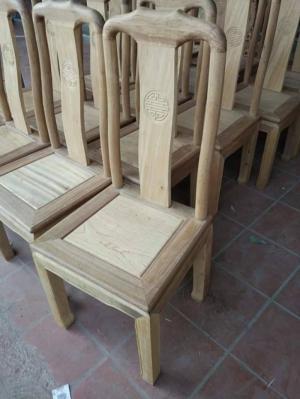 Bộ bàn ghế ăn kiểu bàn tròn gỗ gụ