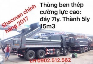 Giao xe ben shacman chính hãng 2017 về đà lạt lâm đồng