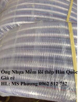 Ống nhựa trắng trong có lõi thép mềm chuyên dụng dẫn xăng dầu, hóa chất