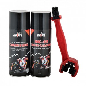 Combo Chai xịt bôi trơn chain lube và Chai xịt vệ sinh MC-40 chain Cleaner 400ml + bàn chải - MSN388233