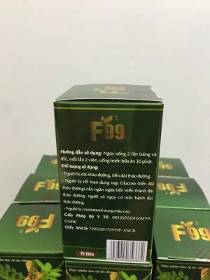 F99 không gây tác dụng phụ trên lâm sàng và không làm thay đổi các chỉ tiêu huyết học và sinh hoá.
