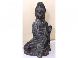 Tượng Phật Bà Quan Âm Tự Tại ... Chất Liệu Đồng Giả Cổ .