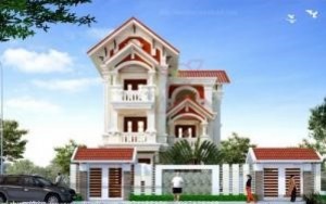 Mẫu 3D biệt thự cổ điển đẹp