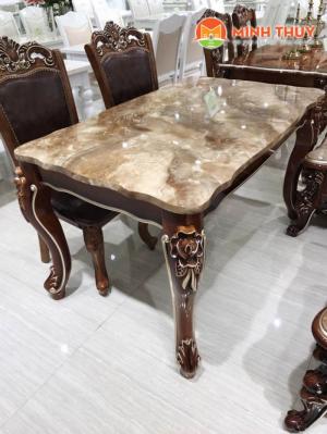 Bàn ăn mặt đá nhâp khẩu cao cấp bàn 4 ghế