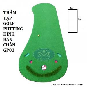 Thảm tập golf putting hình bàn chân GP03 của Golffami