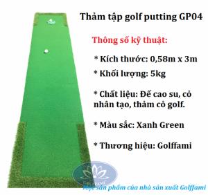 Thảm tập golf Putting GP04 của Golffami