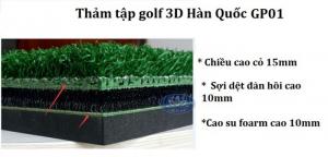 Thảm tập golf 3D đế xanh GT011