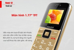 Dòng Fami 12 được hãng Masstel trang bị màn hình công nghệ TFT kích thước 1.77 inches, cho chất lượng hình ảnh tốt và màu sắc đẹp mắt. Bạn có thể thuận tiện theo dõi nội dung và hình ảnh trên màn hình.