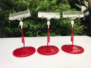 Wobbler để bàn đế nhựa, wobbler quảng cáo đế nhựa