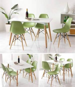 Bàn ghế nhựa chân gỗ nhập giá cạnh tranh 1 ghế, ghế nhập bao đổi 1 năm