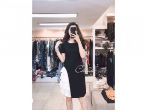 Đầm Phối Voan Bèo Kèm Belt Sang Chảnh
