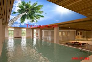 trần 3D bể bơi