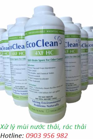 Chế phẩm vi sinh ecoclean 4xfhc xử lý mùi hôi cao su, rác thải hiệu quả nhanh