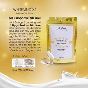 BỘT Ủ TRẮNG WHITENING X2
Thành phần:Sữa non và Ngọc Trai