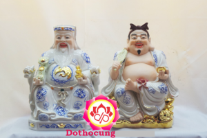 Thần Tài Ông Địa Sứ Xanh cao cấp