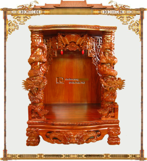 Bàn Thờ Thần Tài Kỷ Nguyên Đế Sen Gỗ Hương