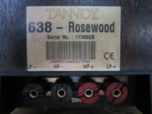 LOA TANNOY 638-Rosewood (Made in UK)