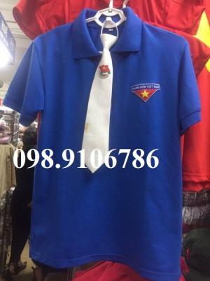 Áo xanh tình nguyện, mũ tai bèo, in lấy trong ngày