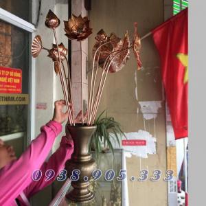 Hoa sen đồng mỹ nghệ, sản phẩm gò đồng thủ công mỹ nghệ