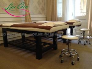Bán giường massage khung gỗ,sắt.