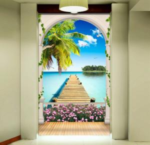 Tranh gạch 3d ,sông nước