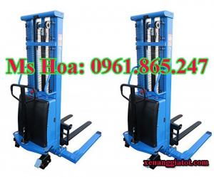 Xe nâng bán tự động 1.5 tấn nâng cao 1600mm tại Hải Dương