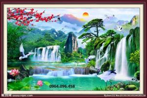Gạch tranh 3d tranh thác nước