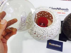 Công dụng: Vừa là đèn trang trí, vừa là đèn xông đốt tinh dầu