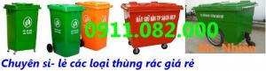 Bán sỉ- lẻ thùng rác 120 lít, 240 lít nhựa HDPE, Composite giá rẻ