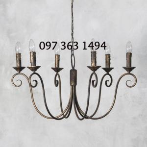 Đèn chùm sắt cao cấp phong cách Châu Âu