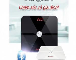 Cân Thông Minh ArirangLife AR-SS16D mặt kính cường lực, Tải trọng tối đa 180kg