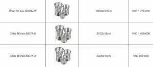 Chân đế inox trang trí tiệc buffet