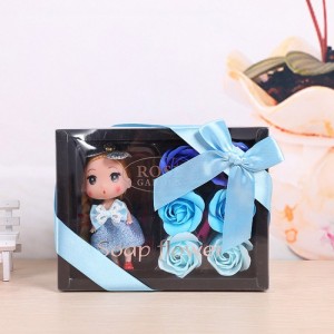 Hoa Sáp 6 Bông Kèm Búp Bê Có Hộp, Hoa Hồng Sáp- MSN1831020