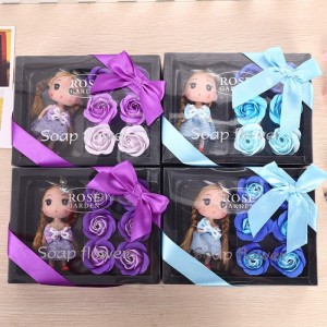 Hoa Sáp 6 Bông Kèm Búp Bê Có Hộp, Hoa Hồng Sáp- MSN1831020