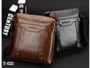 Bộ đôi túi và ví nam Runweboer bằng da lịch lãm T-021