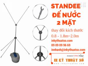 Standee đế nước 2 mặt - Giá chứa nước 2 mặt