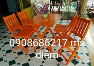 Bàn ghế gỗ trà sữa