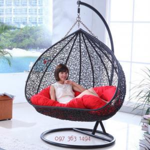 Ghế xích đu mây đôi