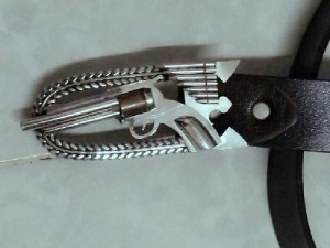 Dây nịt da bò đầu súng inox 1000%