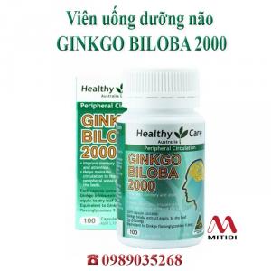 Dưỡng não Healthy Care Ginkgo Biloba 2000mg 100 viên nhộng