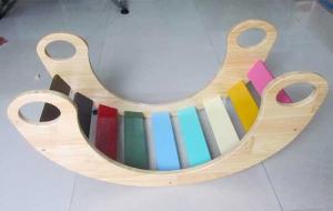 Bập bênh cầu vồng được sản xuất tại Việt Nam
Chất liệu: gỗ thông
Màu sắc: như hình, màu sơn an toàn đối với sức khoẻ.
Kích thước: 80 x 35 x 40cm ( D x R x C)cm
Độ tuổi: 1,5 - 5 tuổi
500k