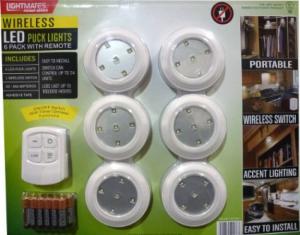 Đèn Led Không Dây - Lightmates Power Series Wireless Led Pack Light 6 Pack With Remote