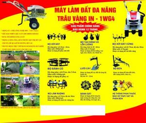 Máy làm đất đa năng mini trâu vàng