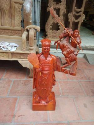 Tượng Khổng Minh Gỗ Xà Cừ