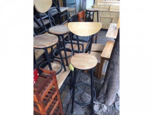 Ghế cafe quầy bar bằng gỗ